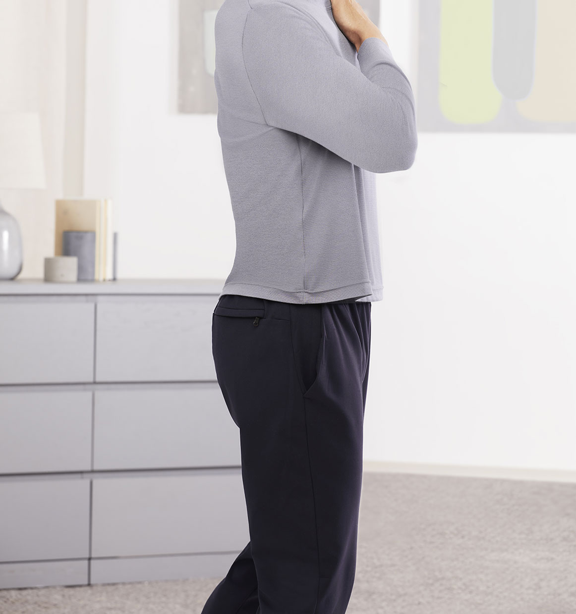 Depend® Incontinence Night Defense® Underwear for Men Feature: Discreetly worn under clothing, flexible to move with you