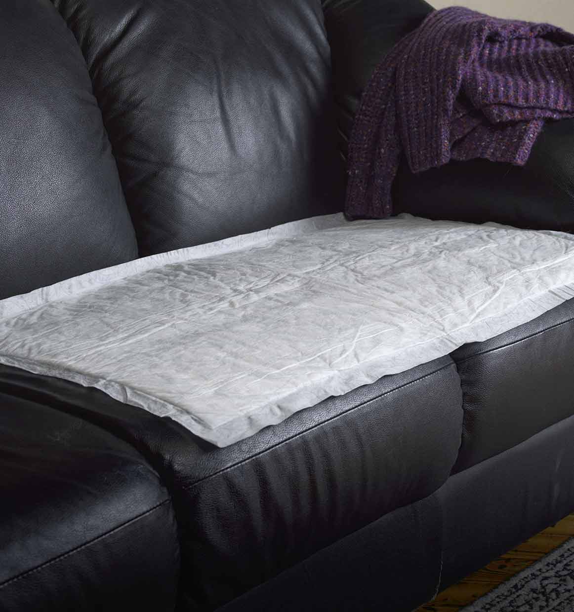 Depend® Incontinence Night Defense® Underpads Feature: Leak-guard slip-resistant backing to stay in place and help stop leaks